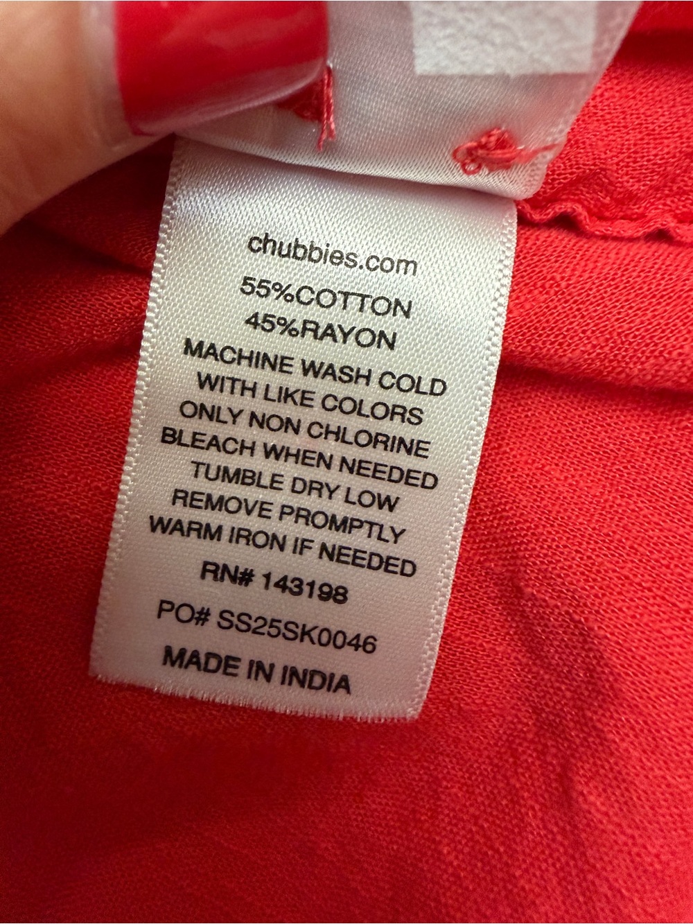 Chubbies Friday button-up, short sleeve shirt - red - size XL - Picture 9 of 9
